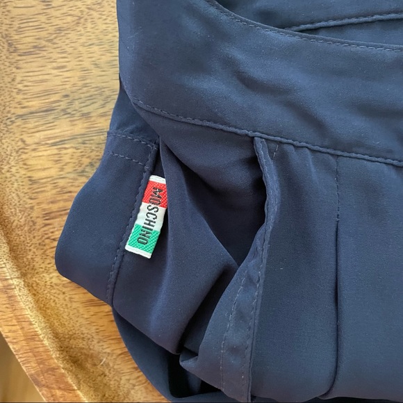 Vintage MOSCHINO Jeans Pants Trousers, Wide Leg, Navy Blue Italy, High Waist 10 - Picture 6 of 8